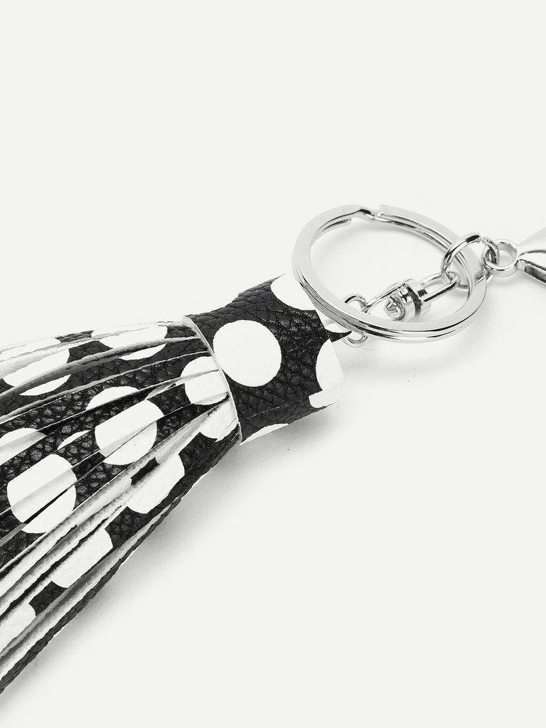 Polka Dot Tassel Keychain-others-Des Mess