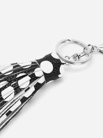 Polka Dot Tassel Keychain-others-Des Mess