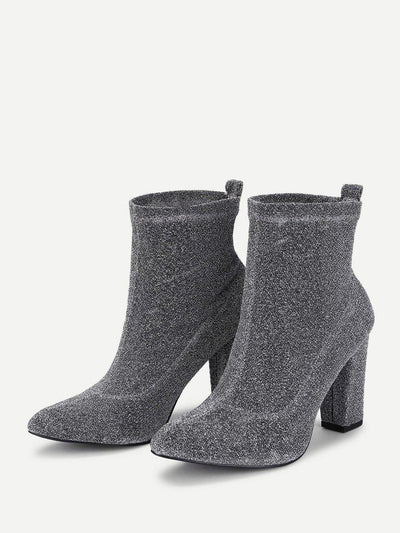 Almond Toe Block Heeled Ankle Boots-shoes-Des Mess