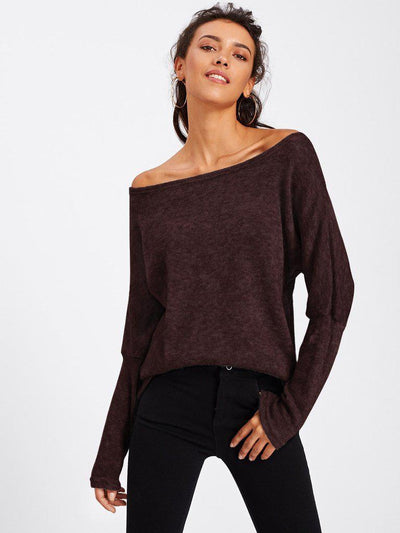 Batwing Sleeve Sweater-outerwear-Des Mess