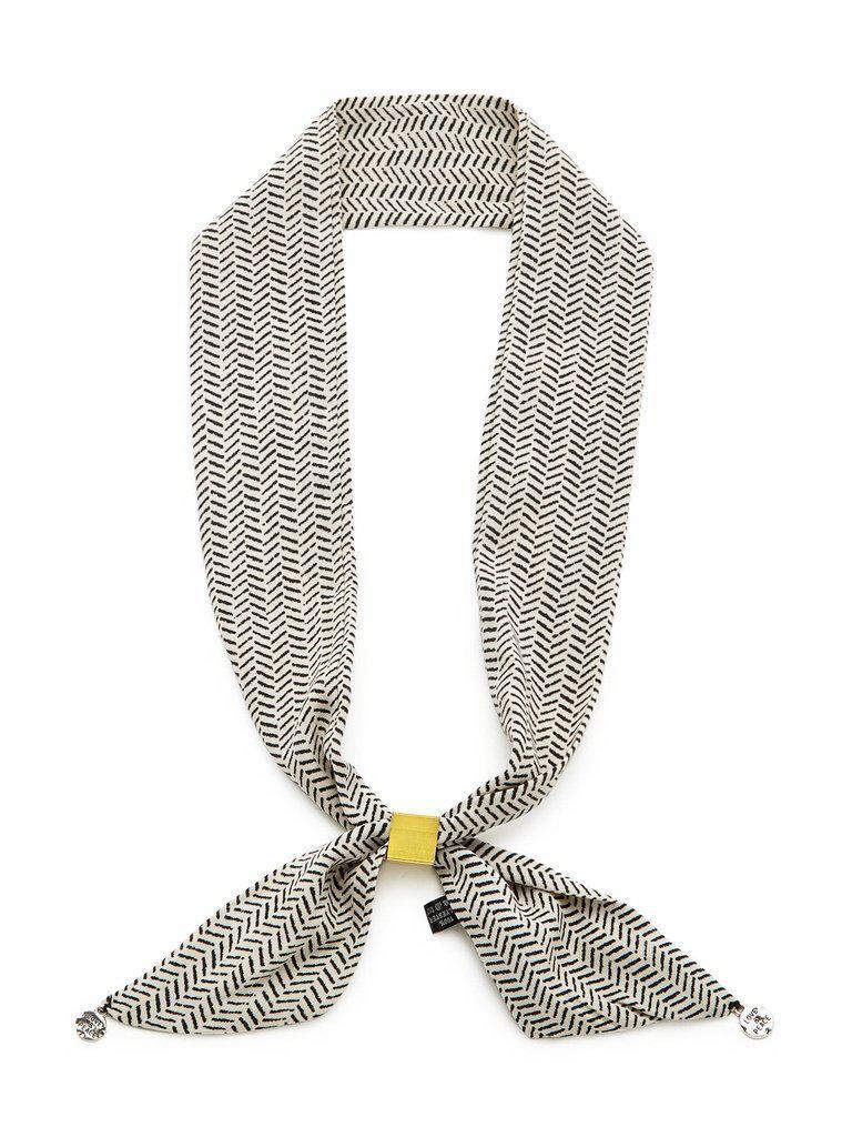 Graphic Print Skinny Scarf-accessories-Des Mess
