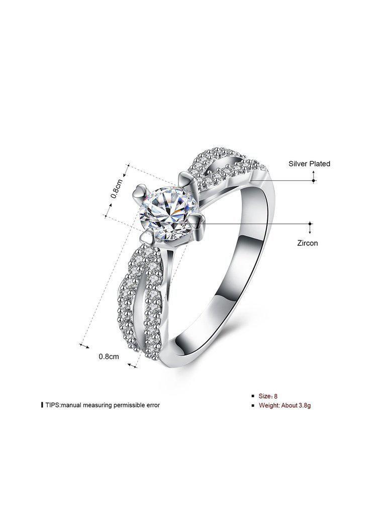 Faux Diamond Decorated Delicate Ring-jewelry-Des Mess