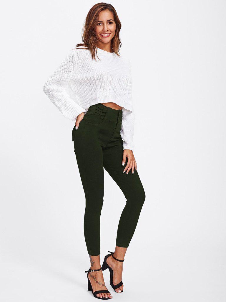 Skinny Ankle Pants-bottom-Des Mess