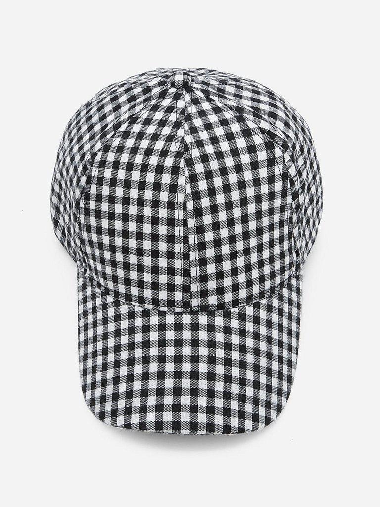 Gingham Baseball Cap--Des Mess