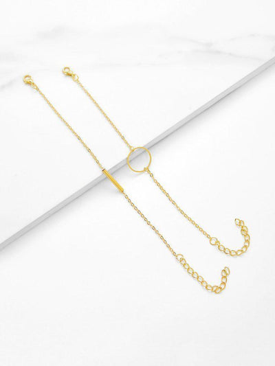 Ring & Bar Design Chain Bracelet--Des Mess