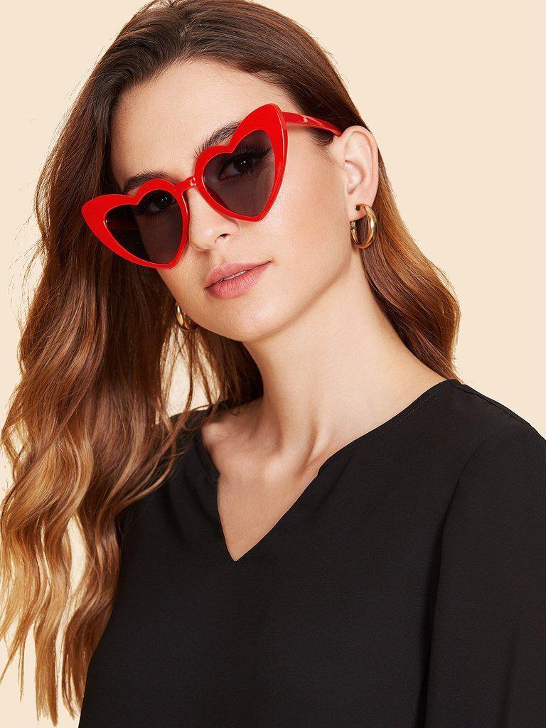 Heart Shaped Frame Sunglasses-accessories-Des Mess