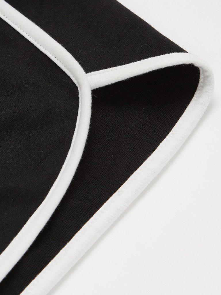Contrast Binding Drawstring Sleep Shorts-loungewear-Des Mess