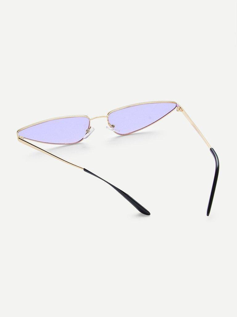 Tinted Lens Metal Frame Sunglasses-accessories-Des Mess