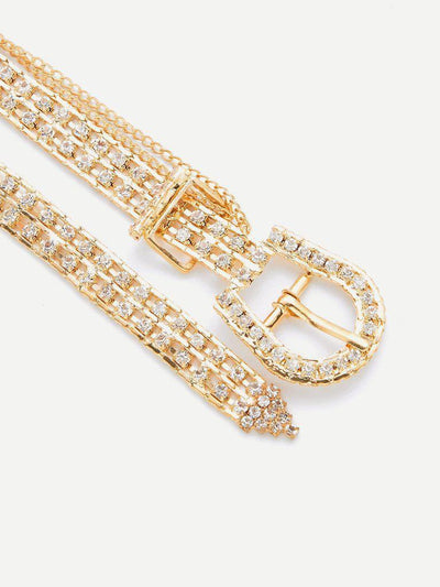 Rhinestone Metal Belt-accessories-Des Mess