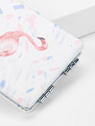 Flamingo Print Mirror-makeup-Des Mess