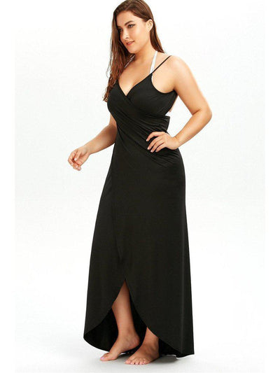 Wrap Spaghetti Straps Cover Up-swimwear-Des Mess