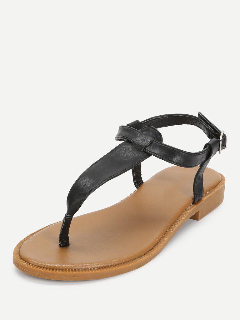 Toe Post Flat Sandals-shoes-Des Mess