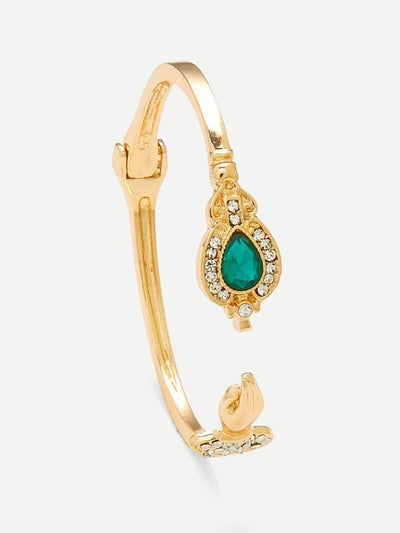 Rhinestone Detail Cuff Bracelet-jewelry-Des Mess