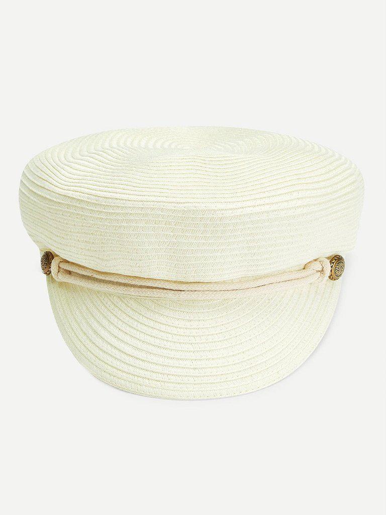 Straw Baker Boy Hat-accessories-Des Mess