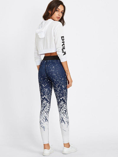 Abstract Print Gym Leggings-bottom-Des Mess