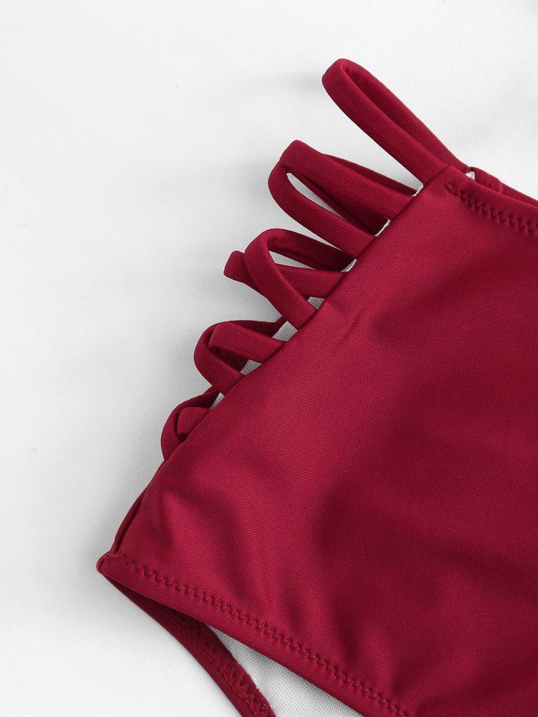 Cross Wrap Strappy Bikini Set--Des Mess