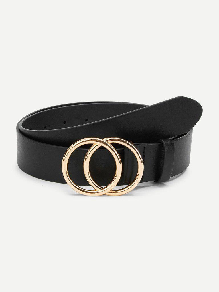 Double Circle Buckle Belt-accessories-Des Mess