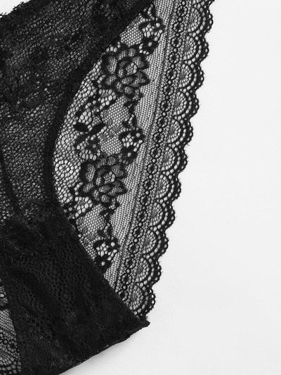 Scalloped Floral Lace Panty-lingerie-Des Mess