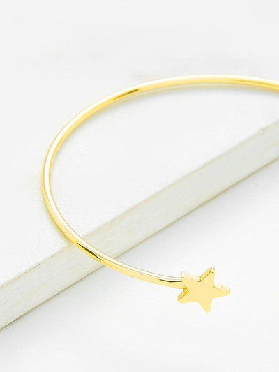 Moon & Star Design Cuff Bracelet-jewelry-Des Mess