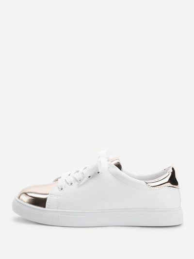 Two Tone Round Toe Sneakers-shoes-Des Mess