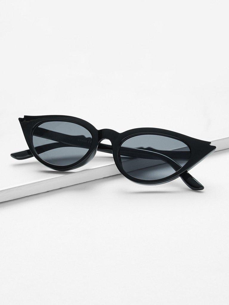 Cat Eye Flat Lens Sunglasses-accessories-Des Mess