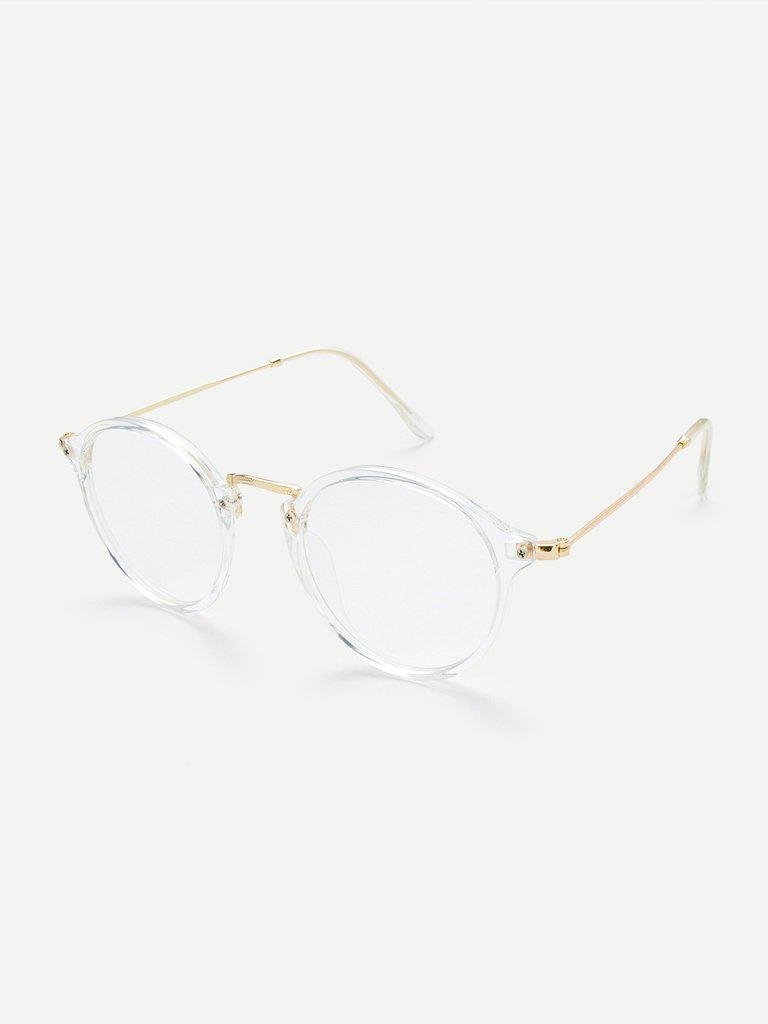 Transparent Frame Metal Top Bar Glasses-accessories-Des Mess
