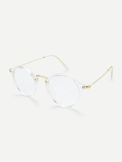 Transparent Frame Metal Top Bar Glasses-accessories-Des Mess