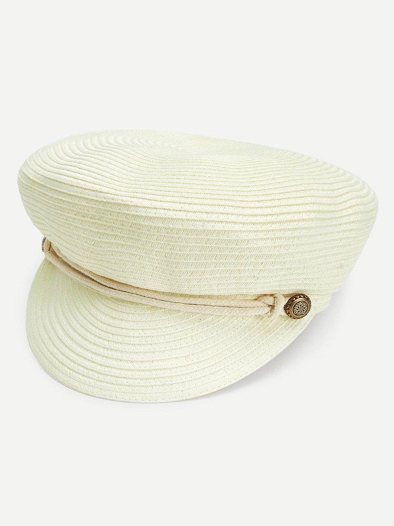 Straw Baker Boy Hat-accessories-Des Mess