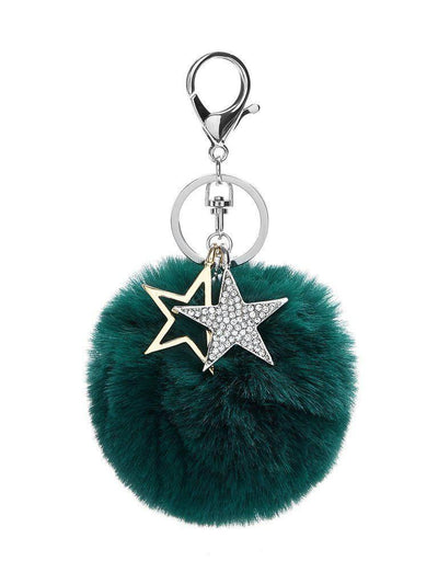 Star Detail Pom Pom Keychain-others-Des Mess