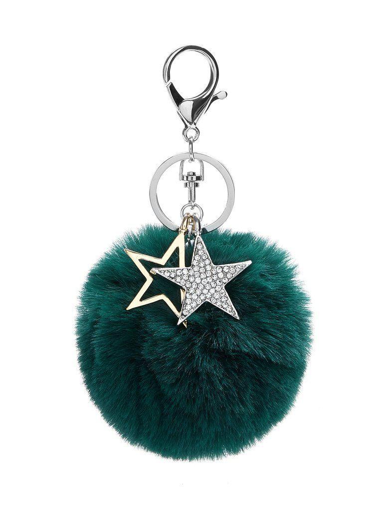 Star Detail Pom Pom Keychain-others-Des Mess