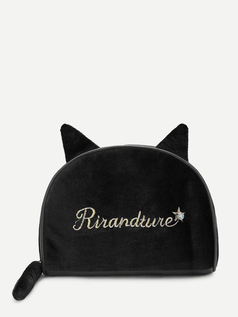 Cat Ear Design Makeup Clutch-makeup-Des Mess