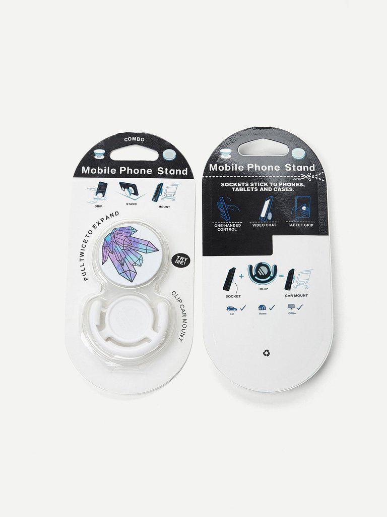Crystal Pattern Round Portable Phone Holder-others-Des Mess