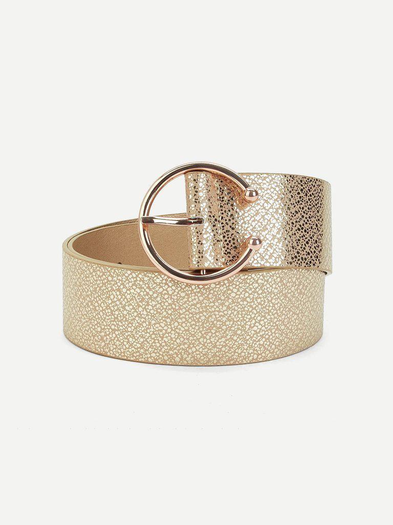 Ring Buckle Front PU Belt-accessories-Des Mess