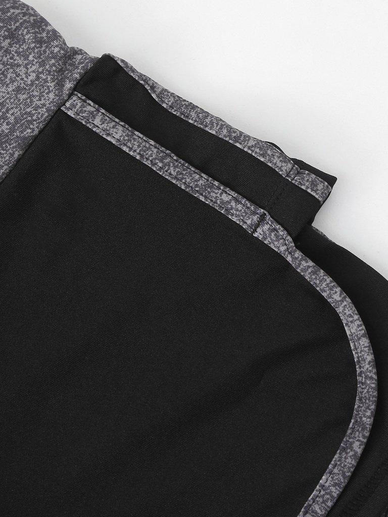 Contrast Trim Sports Bra And Shorts-sportswear-Des Mess