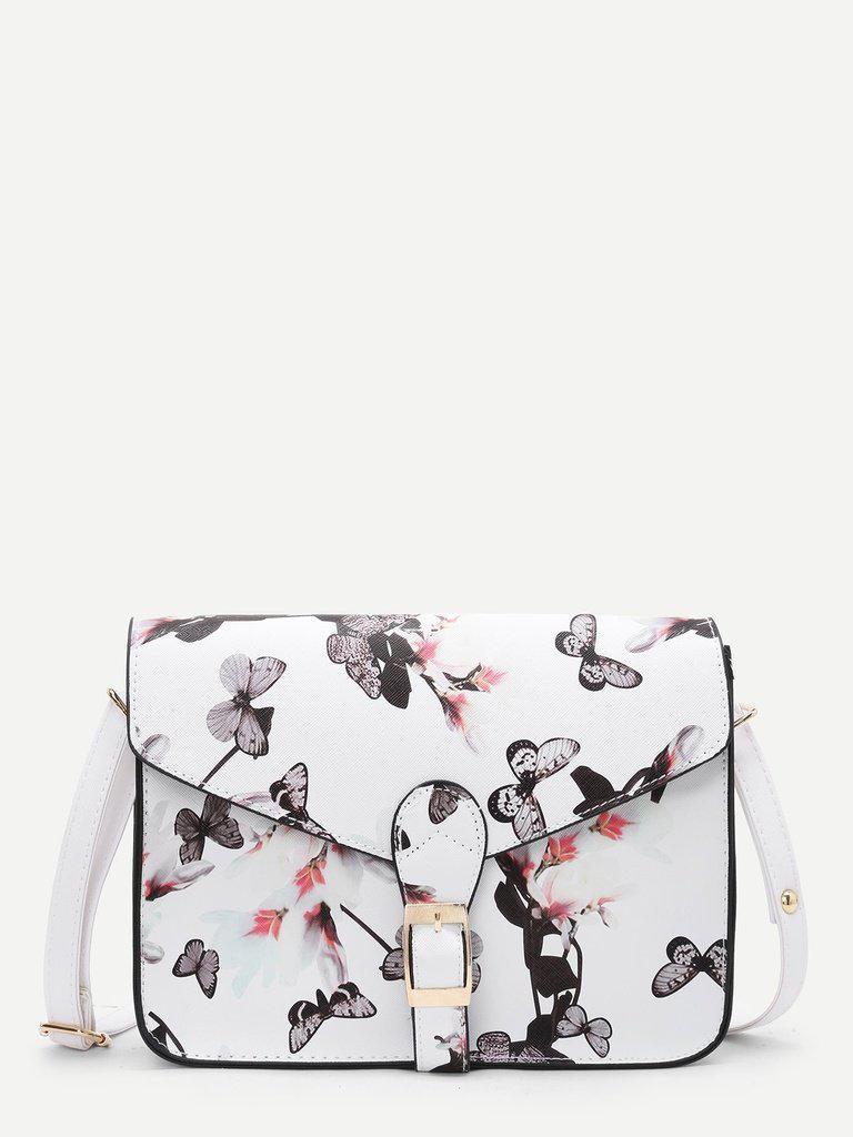 Flower Printed Crossbody Bag-accessories-Des Mess