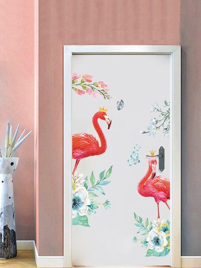 Couple Flamingo Wall Mural-others-Des Mess