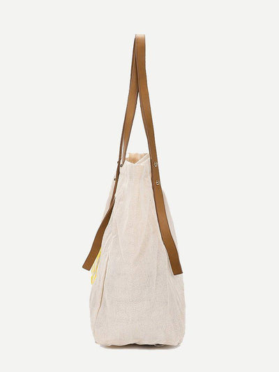 Pineapple Print Tote Bag-accessories-Des Mess