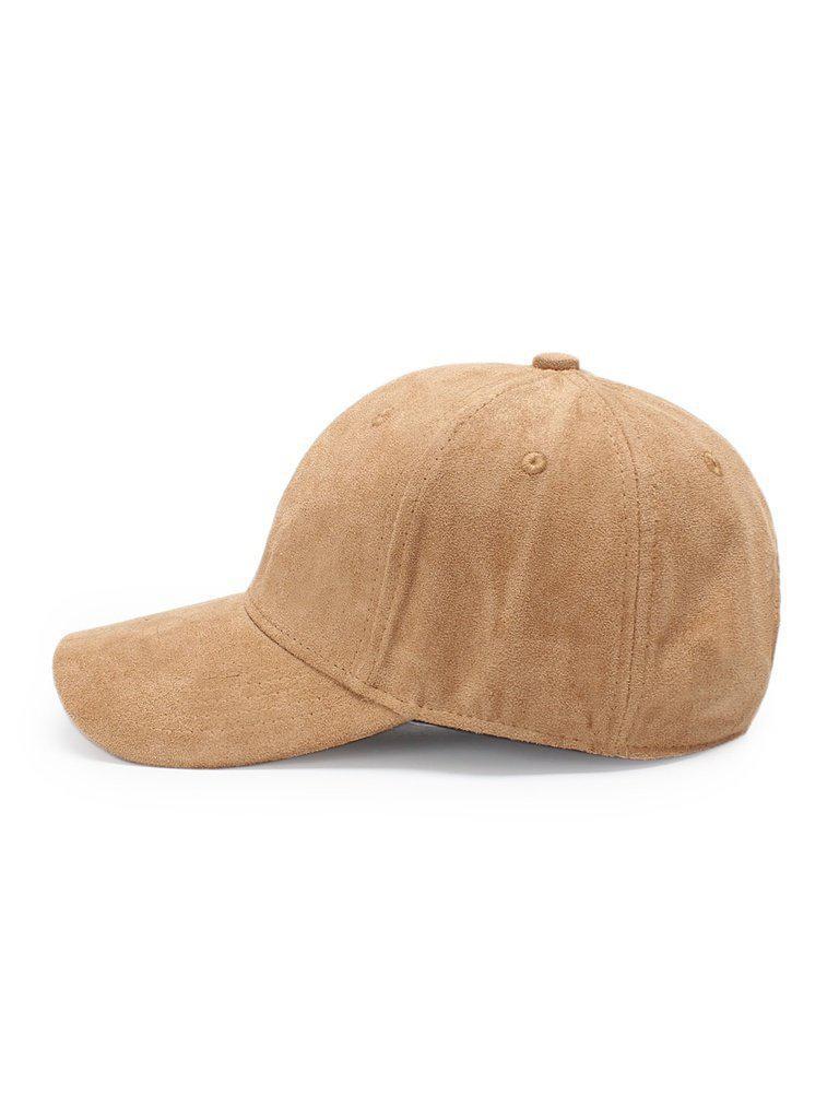 Embroidered Deer Suede Baseball Cap--Des Mess