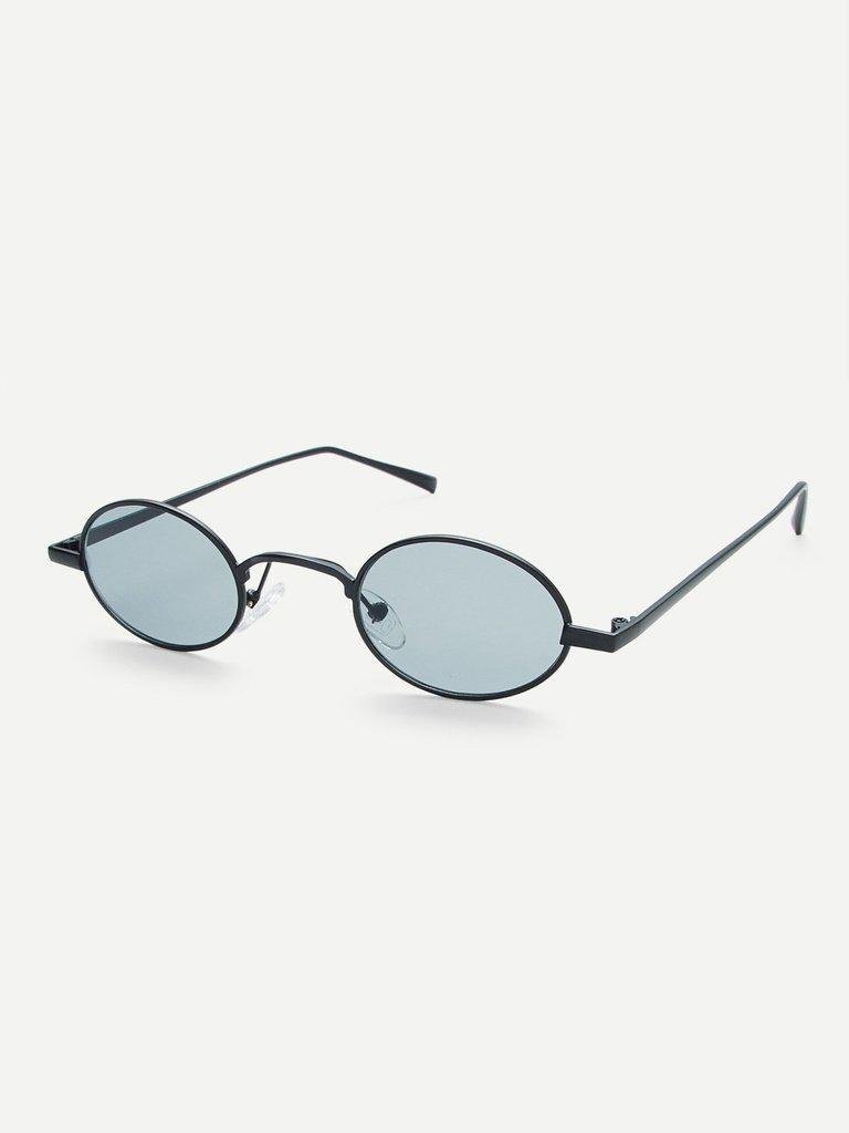 Metal Frame Oval Sunglasses-accessories-Des Mess