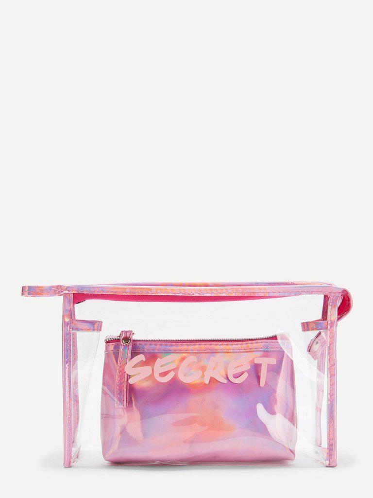 Iridescence Makeup Bag 2pcs-makeup-Des Mess