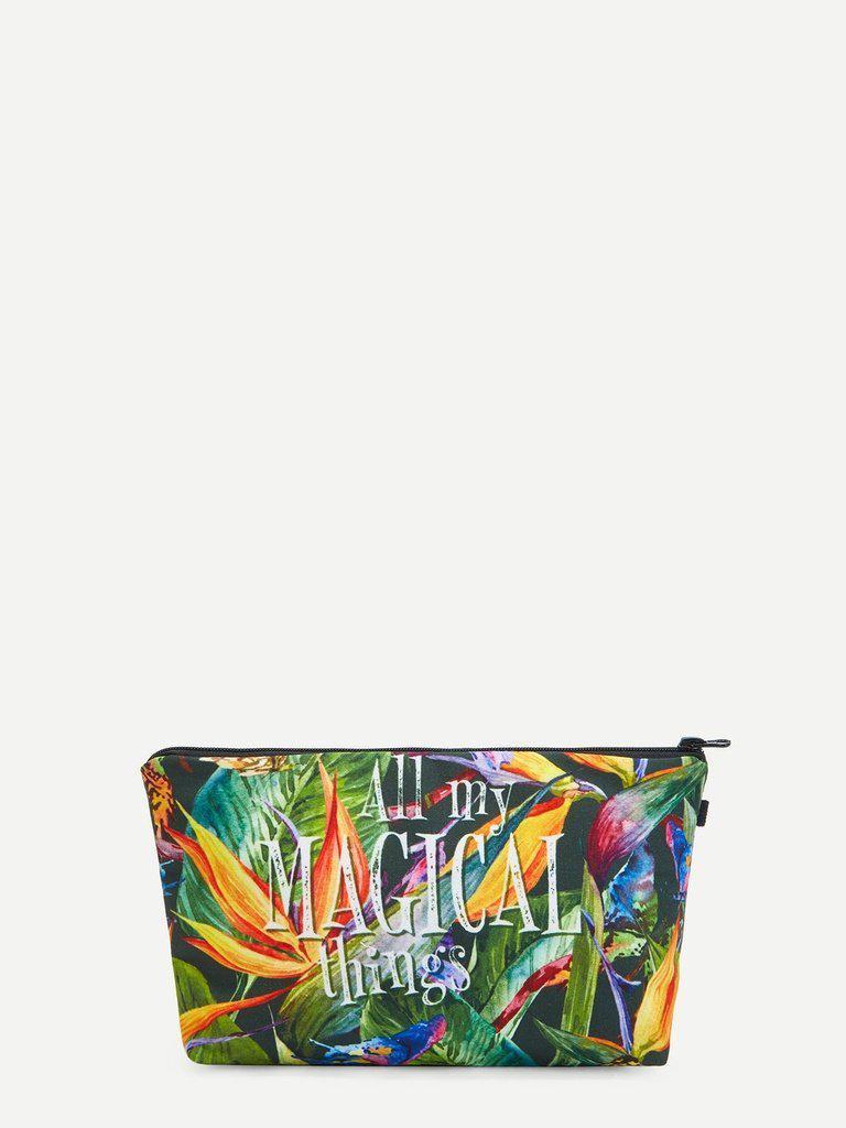 Jungle Print Makeup Bag-makeup-Des Mess