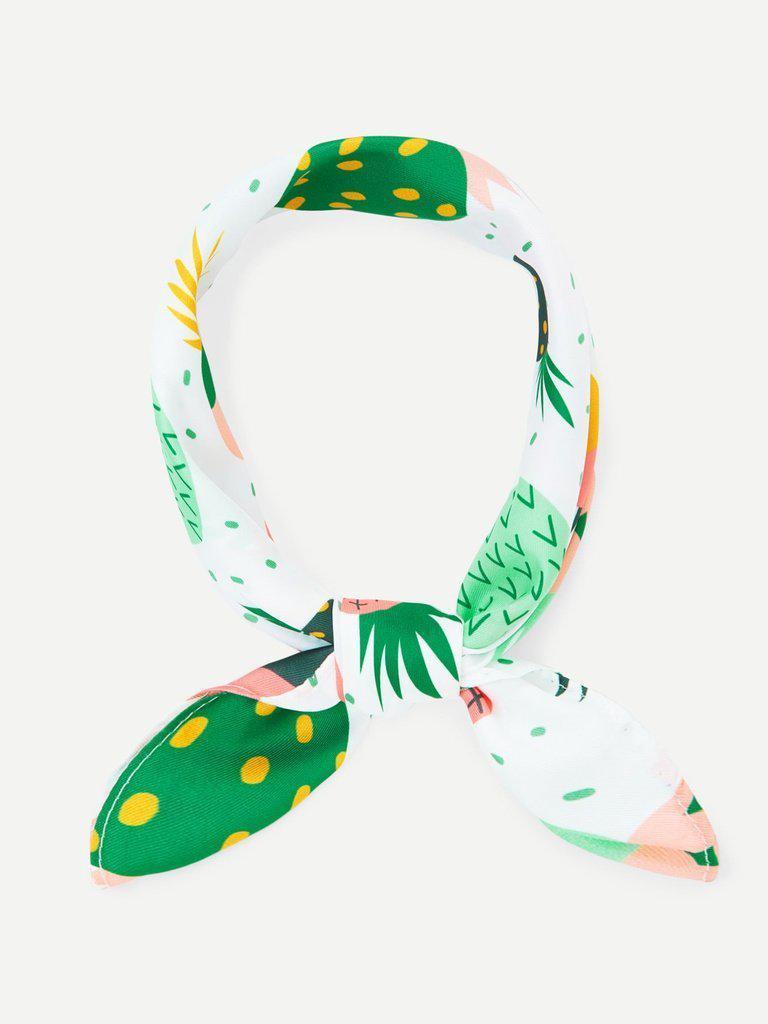 Pineapple Print Bandana Scarf-accessories-Des Mess
