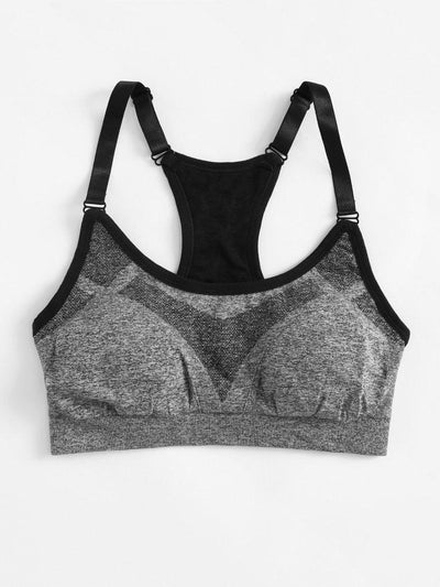 Adjustable Straps Racerback Sports Bra-sportswear-Des Mess