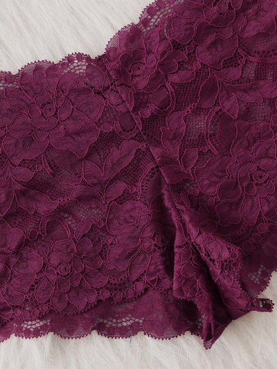 Tie Front Lace Bralette And Pantie Lingerie Set-lingerie-Des Mess