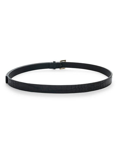 Embossed Crocodile Skinny Belt-accessories-Des Mess
