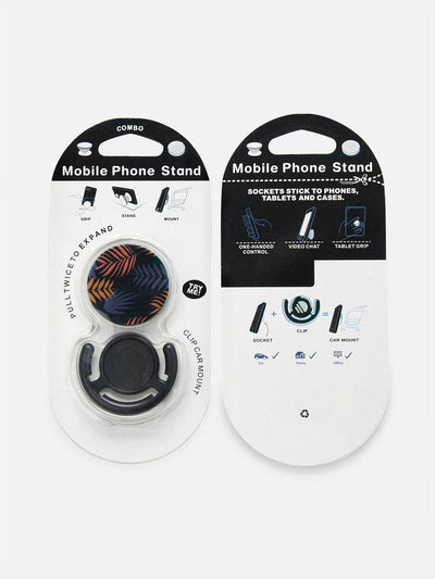 Tropical Print Round Gasbag Phone Holder-others-Des Mess
