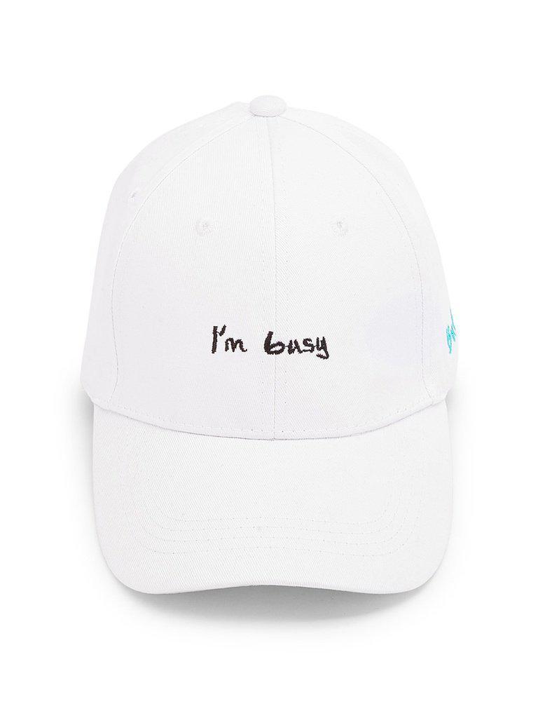 Embroidered Letter Baseball Cap-accessories-Des Mess