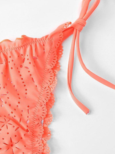 Scalloped Trim Bikini Set--Des Mess