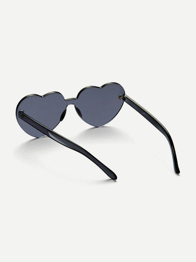 Heart Shaped Flat Lens Sunglasses-accessories-Des Mess
