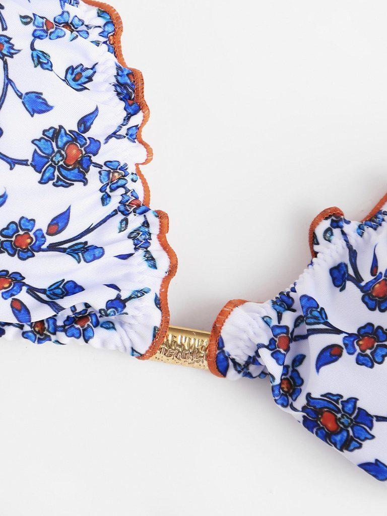 Calico Print Lettuce Bikini Set--Des Mess
